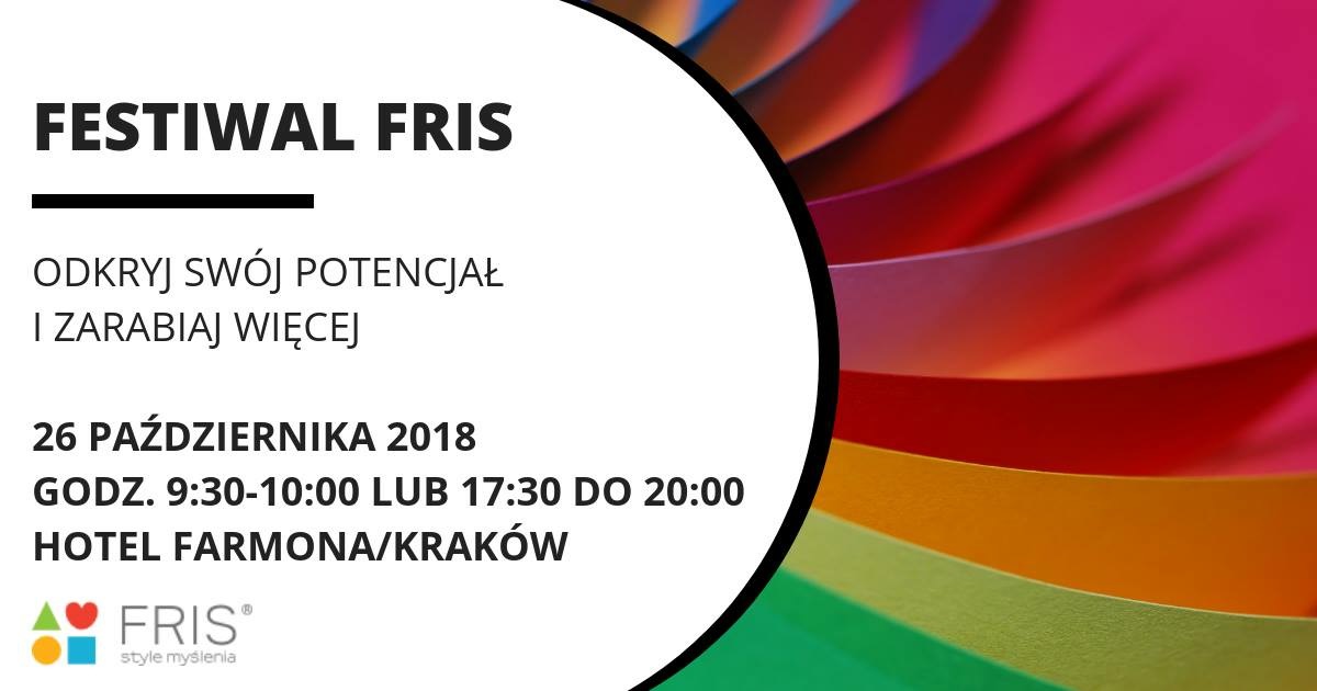 FESTIWAL FRIS – Kraków hotel Farmona_26.10.2018- 3 terminy do wyboru